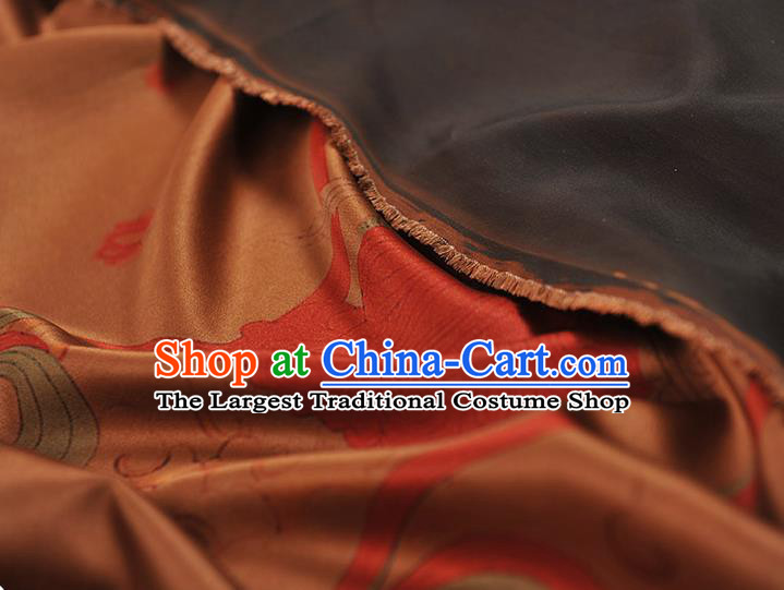 China Traditional Flying Apsaras Pattern Silk Fabric Classical Cheongsam Gambiered Guangdong Gauze Cloth