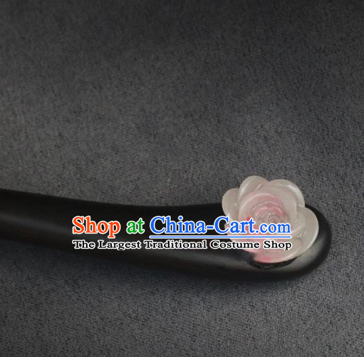 China Classical Ebony Hairpin Handmade Cheongsam Hair Accessories for Women