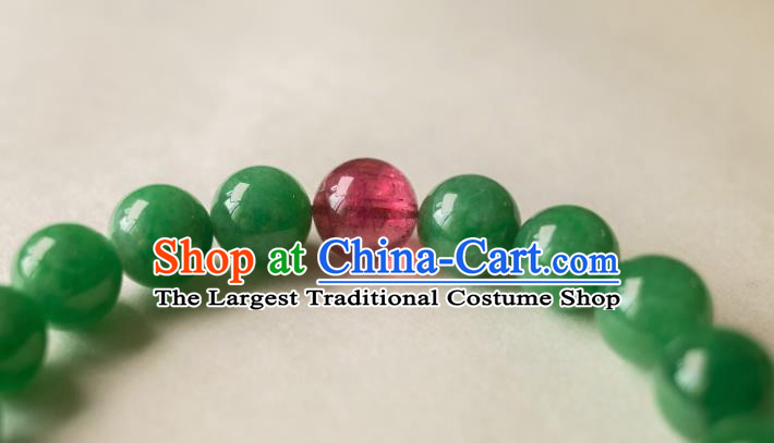 Chinese Traditional Qing Dynasty Court Jewelry Ancient Noble Lady Bracelet Jade Accessories