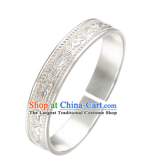 China Handmade Wedding Bracelet Carving Cloud Silver Jewelry Accessories