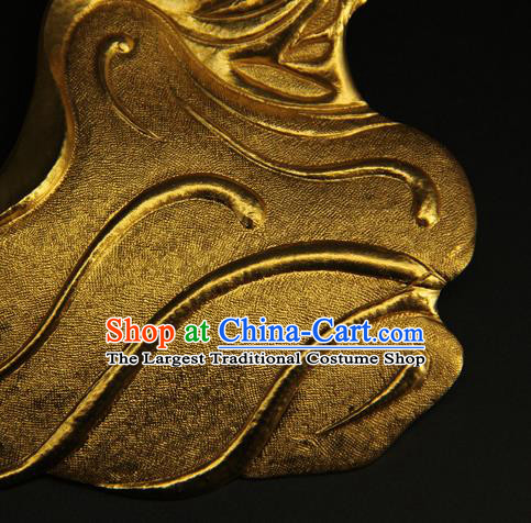 China Ancient Swordsman Half Face Mack Handmade Golden Mask Accessorie