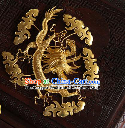 China Ancient Court Woman Hairpin Traditional Qing Dynasty Hair Accessories Handmade Golden Hair Claws