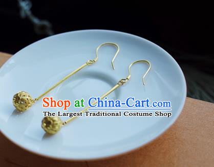 Handmade Chinese Ming Dynasty Court Ear Jewelry Accessories Traditional Ancient Imperial Consort Earrings