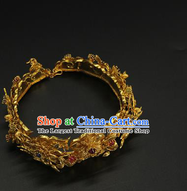 China Traditional Ming Dynasty Queen Hair Crown Handmade Ancient Empress Hairpin Hair Accessories