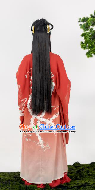 China Traditional Wedding Red Hanfu Dress Tang Dynasty Historical Clothing Ancient Princess Garment