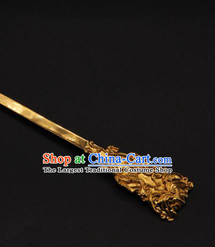 China Handmade Yuan Dynasty Carving Teamscorpion Hairpin Traditional Palace Hair Accessories Ancient Empress Hair Stick