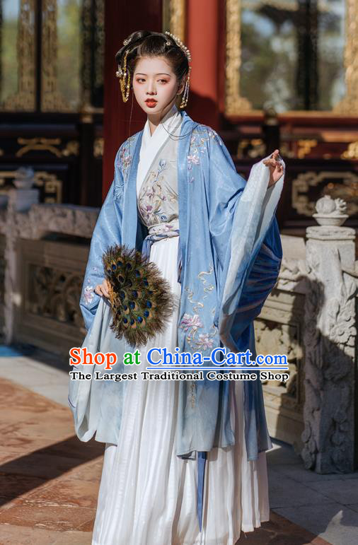 Ancient China Jin Dynasty Imperial Concubine Clothing Traditional Court Woman Embroidered Hanfu Dress