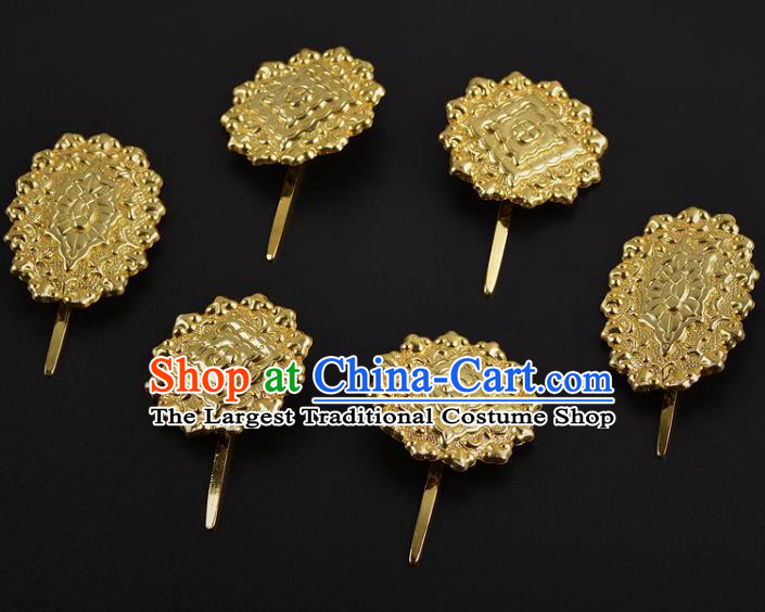 China Handmade Palace Hair Jewelry Ancient Empress Hairpins Traditional Tang Dynasty Hair Sticks Complete Set