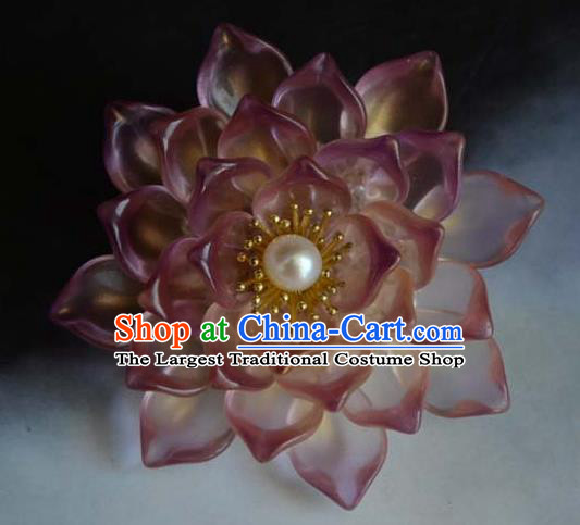 Chinese Ancient Empress Hairpin Traditional Hanfu Lotus Hair Crown Hair Accessories