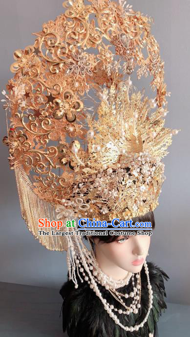 Handmade Chinese Ancient Bride Wedding Deluxe Phoenix Coronet Traditional Xiuhe Suit Hair Accessories
