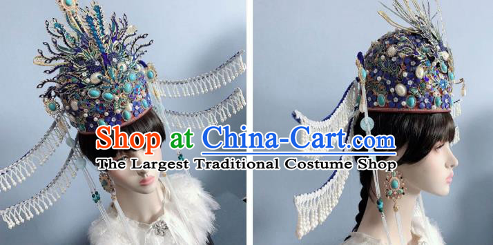 China Traditional Ming Dynasty Imperial Empress Phoenix Coronet Ancient Court Woman Headwear