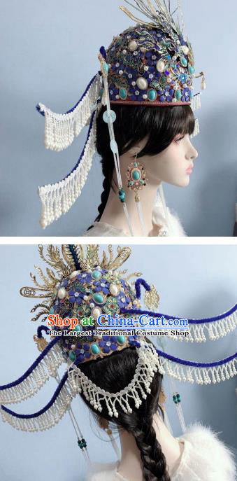 China Traditional Ming Dynasty Imperial Empress Phoenix Coronet Ancient Court Woman Headwear