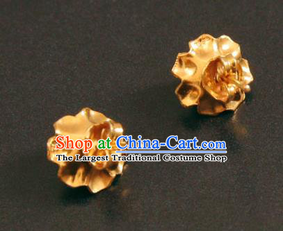 Handmade Enamel Green Peony Earrings Chinese Cheongsam Ear Accessories Traditional Jewelry