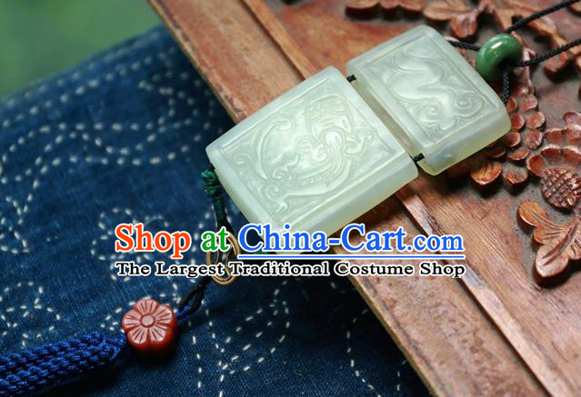 Handmade China National Jade Pendant Accessories Traditional Waist Jewelry