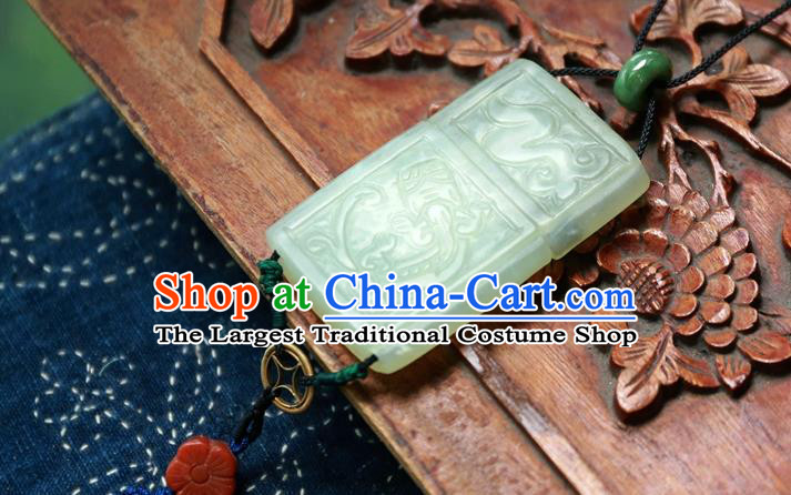 Handmade China National Jade Pendant Accessories Traditional Waist Jewelry