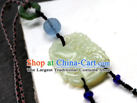 Traditional Waist Accessories Jewelry Handmade China National Tassel Jade Pendant