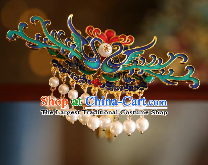 China Traditional Ming Dynasty Wedding Bride Hair Jewelry Handmade Xiuhe Suit Hair Accessories Hair Comb and Hairpins Full Set