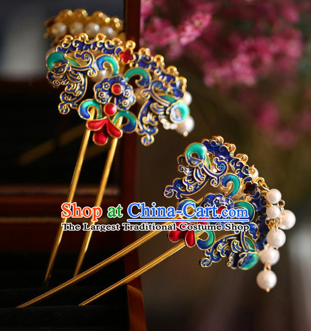 China Traditional Ming Dynasty Wedding Bride Hair Jewelry Handmade Xiuhe Suit Hair Accessories Hair Comb and Hairpins Full Set