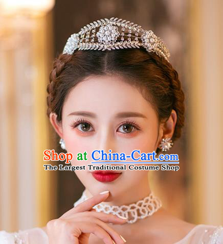 Top Wedding Crystal Royal Crown Wedding Jewelry Ornaments Handmade Princess Hair Accessories