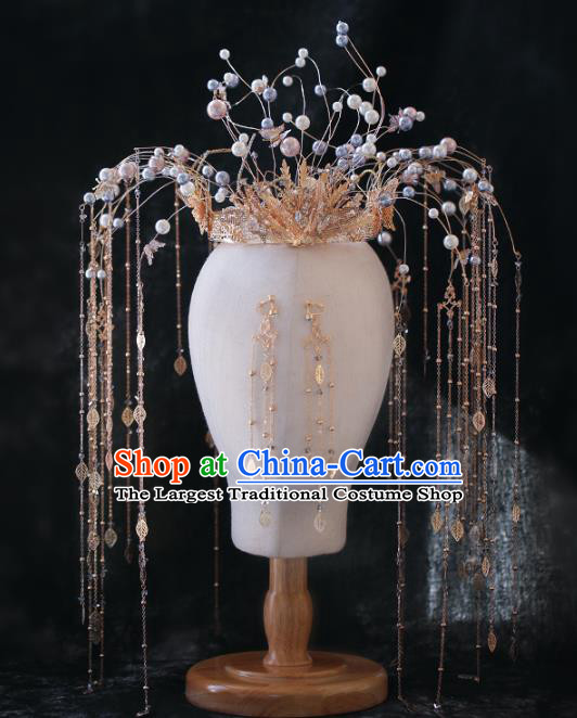 China Traditional Xiuhe Suit Hair Accessories Ancient Wedding Deluxe Phoenix Coronet