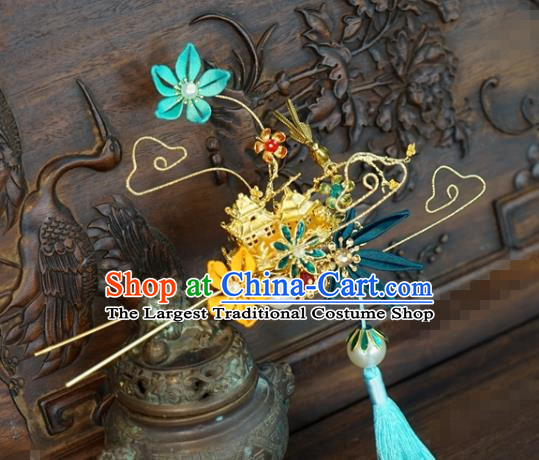 China Traditional Hair Accessories Wedding Hair Crown Ancient Queen Phoenix Coronet Hairpins Complete Set