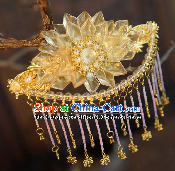 China Ancient Bride Beige Flowers Hair Crown Traditional Xiuhe Suit Hairpins Hair Sticks Wedding Luxury Hair Accessories Full Set