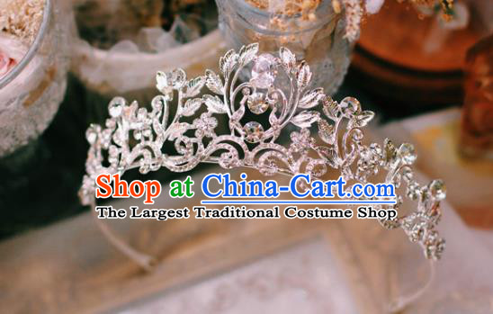 European Princess Hair Clasp Wedding Bride Hair Accessories Baroque Retro Crystal Royal Crown