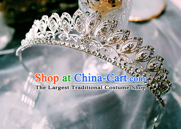 Handmade Wedding Bride Hair Accessories European Queen Hair Clasp Baroque Royal Crown