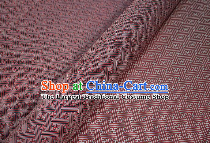 Chinese Classical Pattern Design Red Song Brocade Fabric Asian Traditional Silk Material