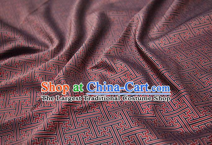 Chinese Classical Pattern Design Red Song Brocade Fabric Asian Traditional Silk Material