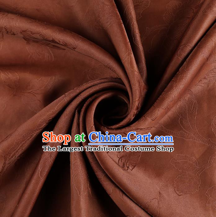 Chinese Classical Flowers Birds Pattern Design Deep Pink Mulberry Silk Fabric Asian Traditional Cheongsam Silk Material
