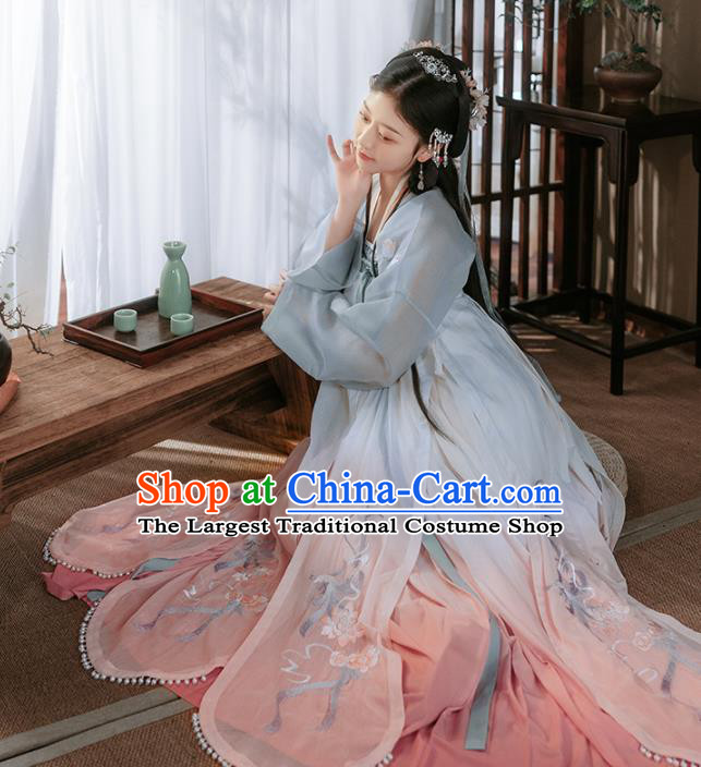 Chinese Ancient Rich Female Hanfu Dress Traditional Song Dynasty Nobility Lady Costumes for Women