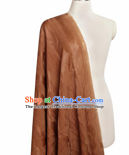 Chinese Classical Pattern Design Brown Gambiered Guangdong Gauze Fabric Asian Traditional Cheongsam Silk Material
