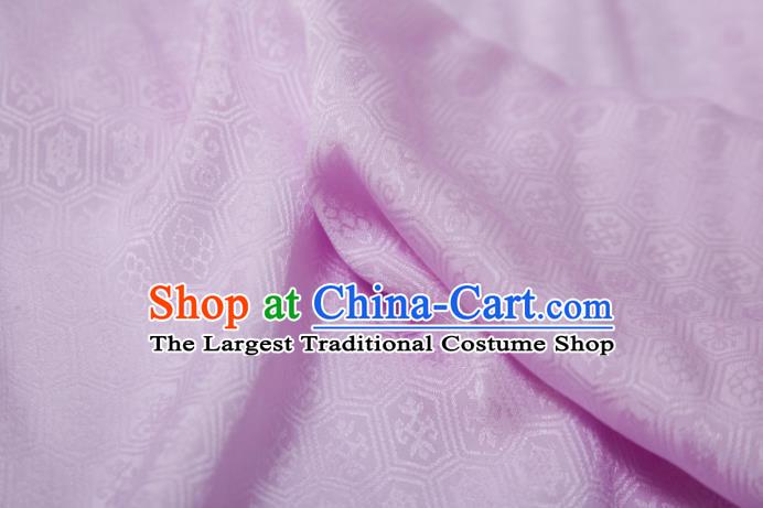 Chinese Classical Septaria Pattern Design Pink Silk Fabric Asian Traditional Cheongsam Brocade Material