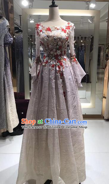 Custom Compere Lilac Full Dress Wedding Bride Costumes Top Grade Bridal Gown for Women