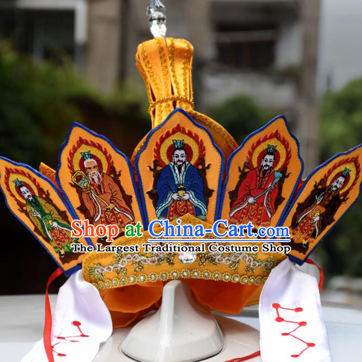 Chinese Traditional Temple Monk Hat Buddhism Abbot Headwear