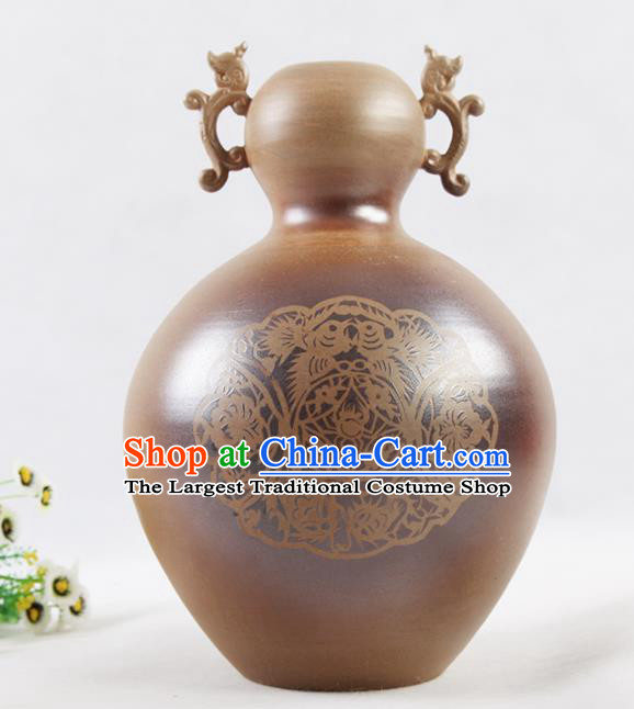 Chinese Traditional Handmade Pottery Vase Craft