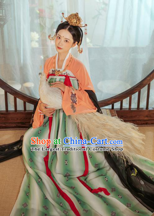 Chinese Ancient Drama Palace Lady Hanfu Dress Traditional Tang Dynasty Court Maid Costumes for Women