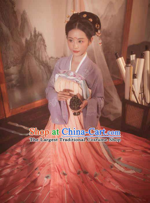Chinese Ancient Drama Royal Princess Hanfu Dress Traditional Tang Dynasty Palace Lady Costumes for Women