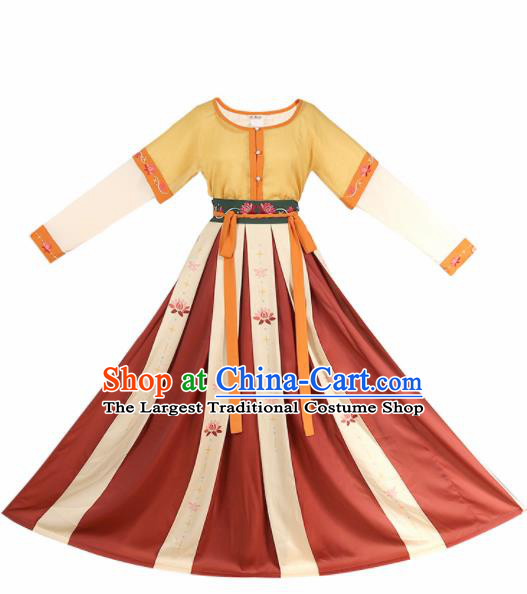 Chinese Ancient Drama Court Maid Hanfu Dress Traditional Tang Dynasty Flying Goddess Dance Costumes for Women