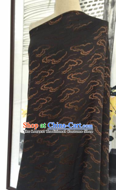 Asian Chinese Traditional Clouds Pattern Design Grey Gambiered Guangdong Gauze Fabric Silk Material