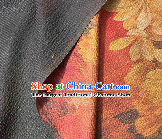 Asian Chinese Traditional Peony Pattern Design Gambiered Guangdong Gauze Fabric Silk Material
