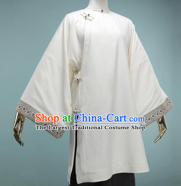 Chinese Traditional White Cheongsam Costume Republic of China Mandarin Qipao Dress for Women