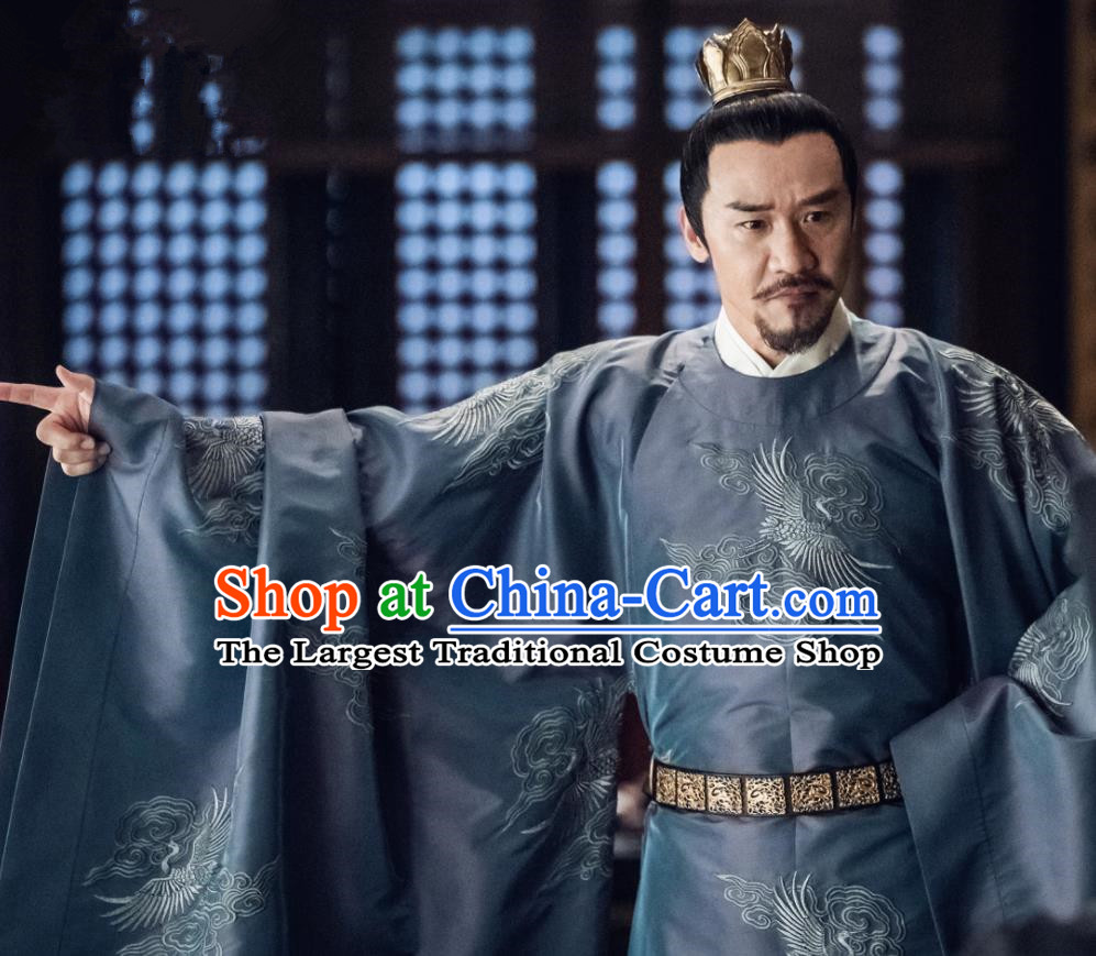 Traditional Drama Royal Nirvana Chinese Song Dynasty Emperor Xiao Ruijian Clothing Ancient Imperator Costume for Men