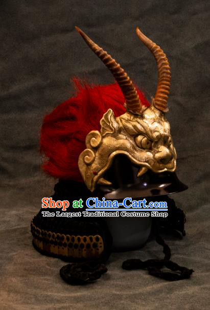 Chinese Traditional Song Dynasty General Helmet Ancient Military Officers Headwear for Men