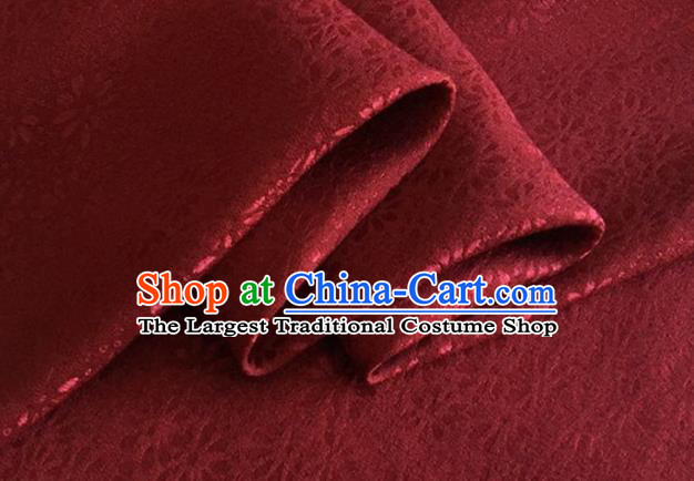 Asian Chinese Classical Jacquard Pattern Design Wine Red Brocade Fabric Traditional Cheongsam Silk Material