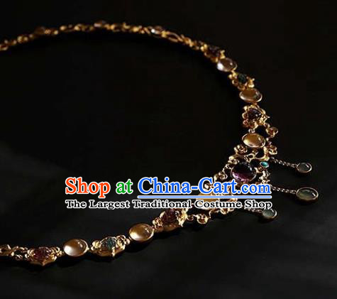 Chinese Traditional Treasure Necklace Handmade Hanfu Necklet Accessories for Women