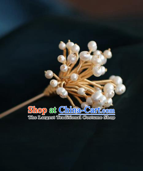 Chinese Handmade Ming Dynasty Queen Golden Spring Hairpins Ancient Hanfu Hair Accessories for Women