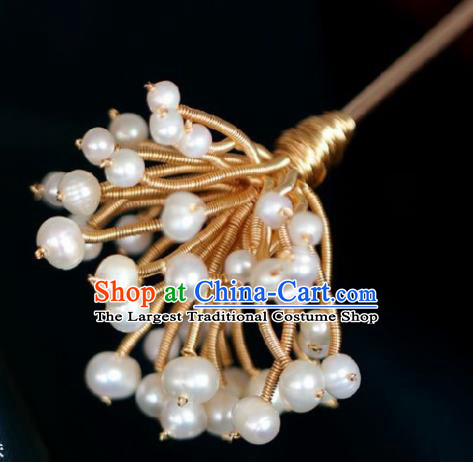Chinese Handmade Ming Dynasty Queen Golden Spring Hairpins Ancient Hanfu Hair Accessories for Women