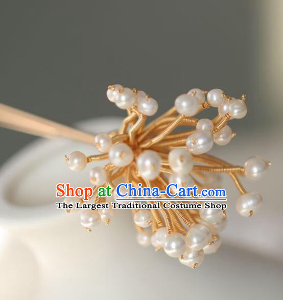 Chinese Handmade Ming Dynasty Queen Golden Spring Hairpins Ancient Hanfu Hair Accessories for Women